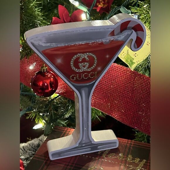 Gucci Red Martini Glass Art NWT - Picture 4 of 5